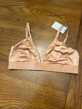 Negative Glace Triangle Bra in Buff, size 4, new with tags